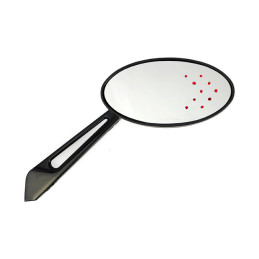 Zestaw lusterka z kierunkowskazami LED Cateye. Czarne, bursztynowe soczewki przednie 65-UP H-D