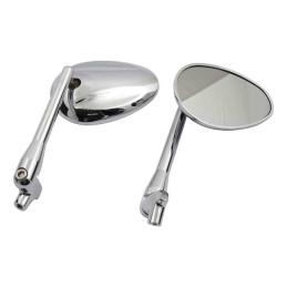 Set oglinzi rotative ovale cu adaptoare pentru motociclete