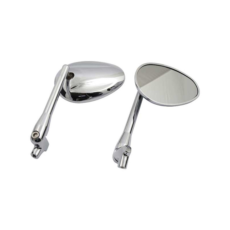 OVAL, ROTATABLE STEM MIRROR SET METRIC ADAPTER REQUIRED: K1411(HON/SUZ/KAW) OR K1413 / 508896(YAM)