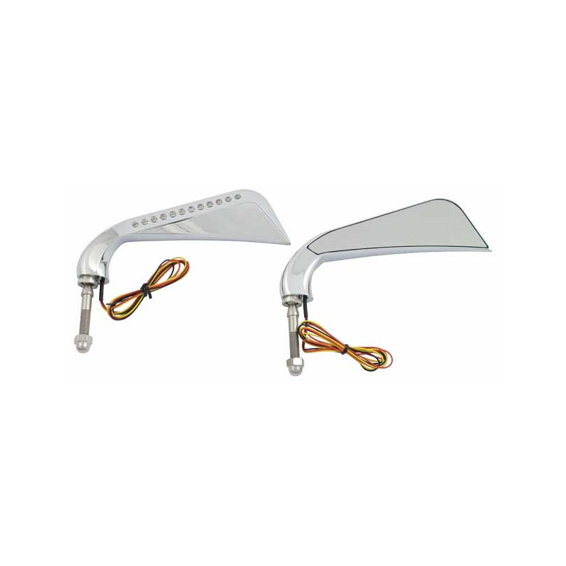 Komplet lusterka z kierunkowskazami LED California. Chrom