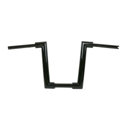 Kodlin, kierownica 2" Str8Up wysoka 38 cm. Czarna 18-23 M8 Fat Boy z niestandardowymi podwyżkami o średnicy 1-1/4" i obszarem za