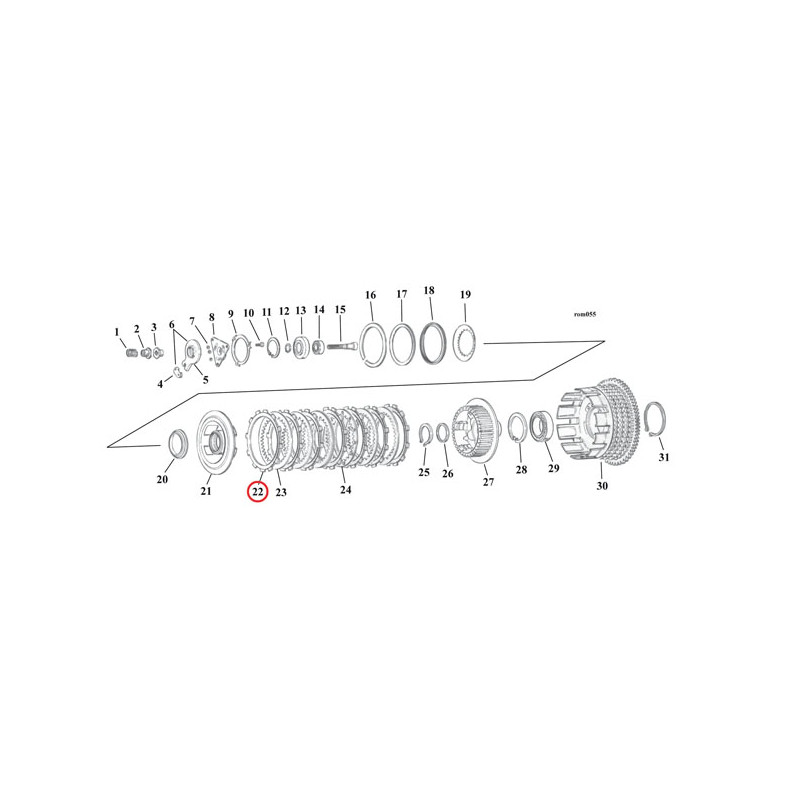 Alto clutch plate set Aramid L84-90 XL(NU)