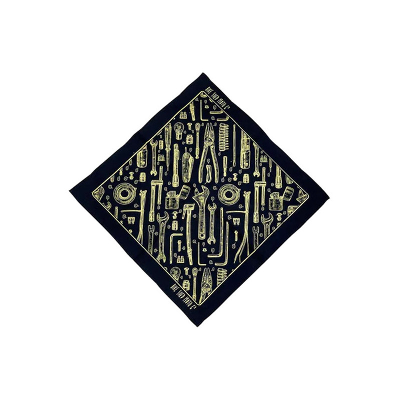 Bike Shed Toolkit bandana navy/gold One size fits most
