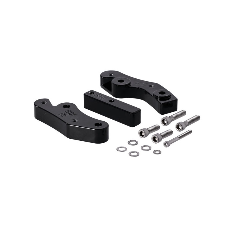 DK Custom Products, rider floorboard relocation kit. Black 18-24 M8 Softail with floorboards (models without engine guard)