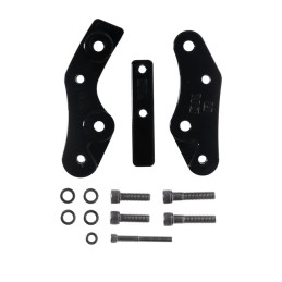 DK Custom Products, rider floorboard relocation kit. Black 18-24 M8 Softail with floorboards (models without engine guard)