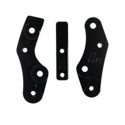 DK Custom Products, rider floorboard relocation kit. Black 18-24 M8 Softail with floorboards (models without engine guard)