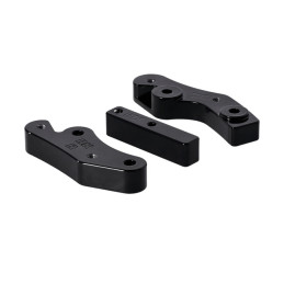 DK Custom Products, rider floorboard relocation kit. Black 18-24 M8 Softail with floorboards (models without engine guard)