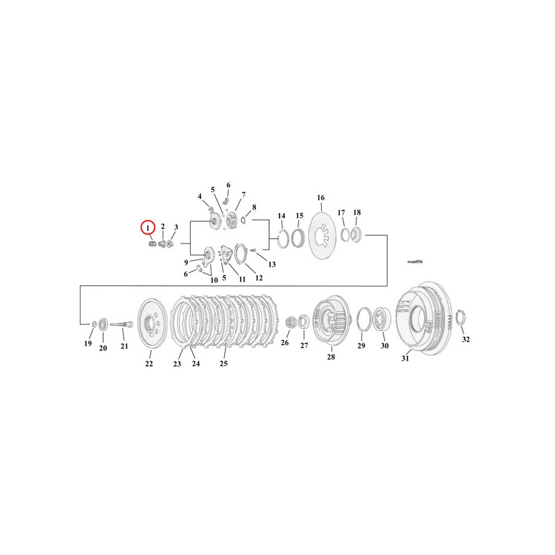 Spring, clutch adjustment 94-22 XL 08-12 XR1200 (NU)