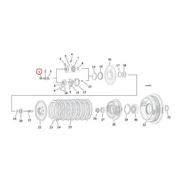 Spring, clutch adjustment L84-93 XL(NU)