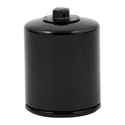 K&N, spin-on oil filter with top nut. Black 84-98 Softail 80-98 FLT 82-94 FXR L84-22 XL 08-12 XR1200 97-02 Buell (NU)