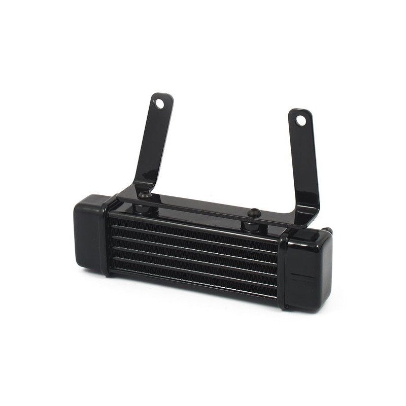 HORIZONTAL OIL COOLER, 6-ROW BLACK 00-17 Softail (excl. ABS models) (NU)