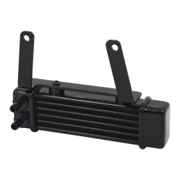 HORIZONTAL OIL COOLER, 6-ROW BLACK 00-17 Softail (excl. ABS models) (NU)
