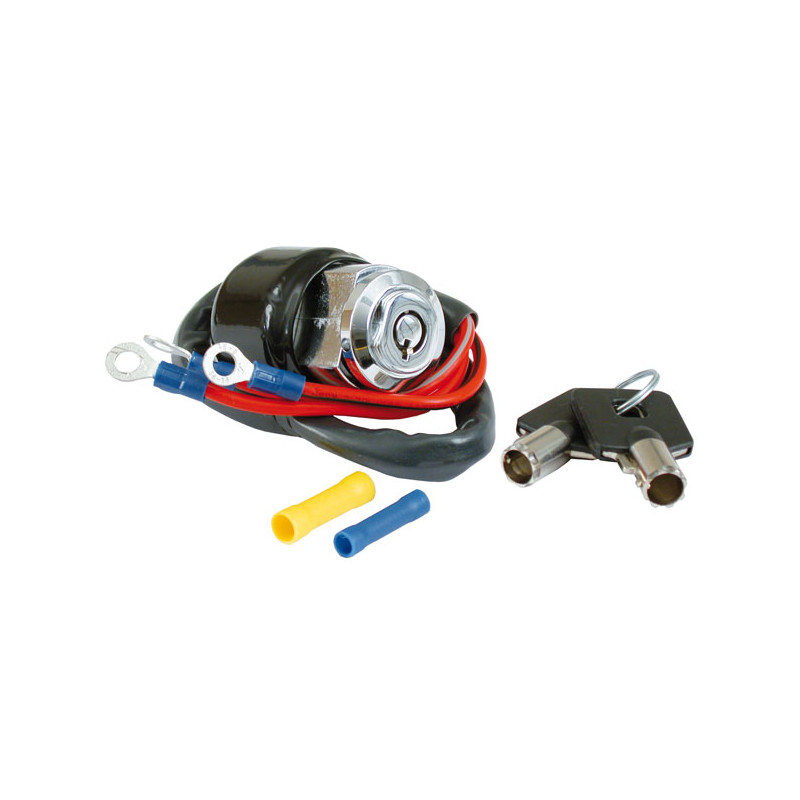 Włącznik zapłonu w stylu Dyna, okrągły klucz, 3-przewodowy. Chrom 94-99 DYNA75-03 XL82-94 FXR91-99 DYNA (z wyjątkiem FXDWG) 73-8