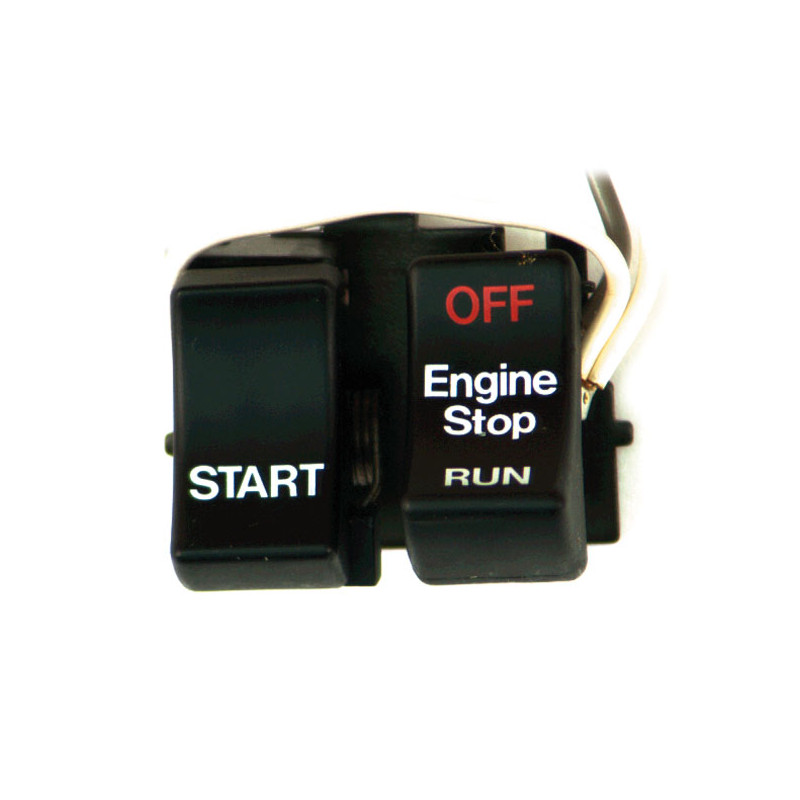 Zestaw przełączników kierownicy Run/Off/Start. Czarny 82-95 H-D (tylko dla modelu i rocznika)