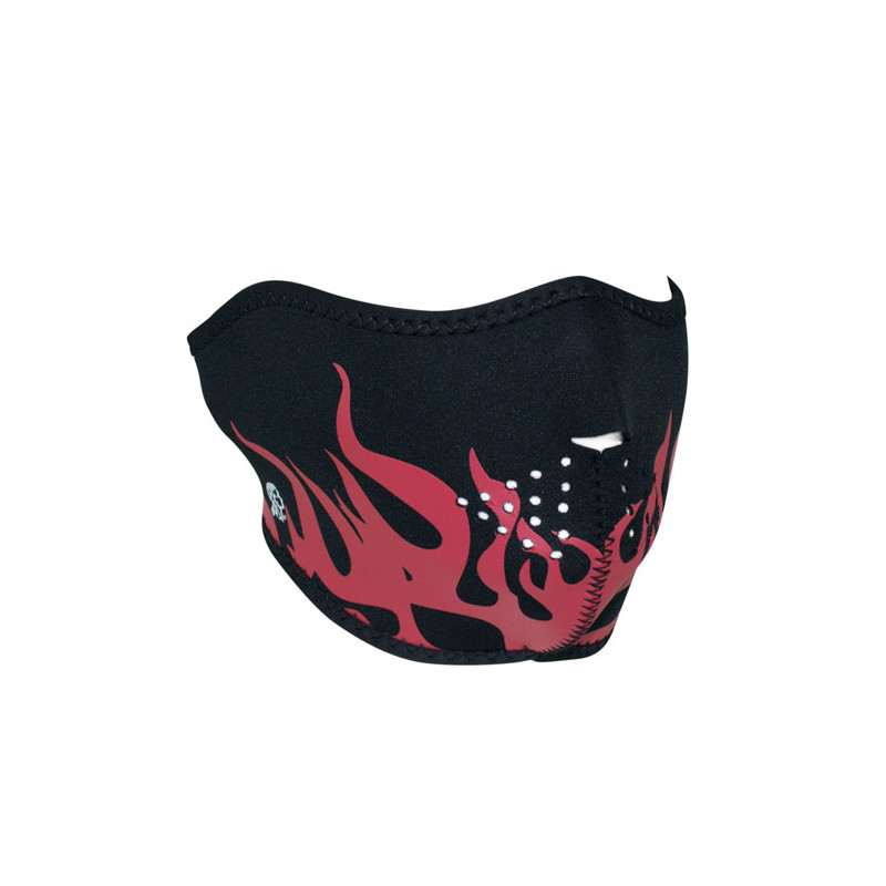 ZANheadgear Half Mask neoprene red flames One size fits most