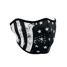 ZANheadgear Masca Pe Jumătate neopren steag alb