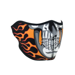 ZANheadgear Полумаска от неопрен с горящ череп