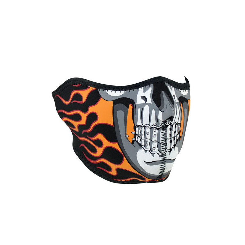 Máscara Media ZANheadgear neopreno calavera ardiente