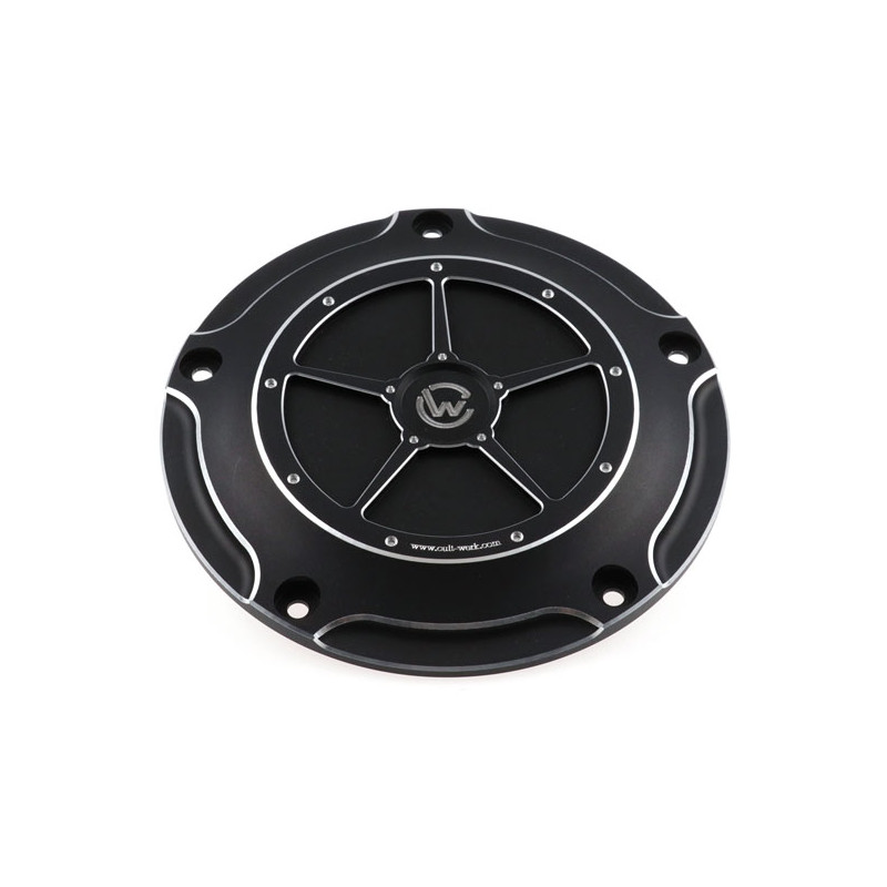 Pokrywa sprzęgła Cult-Werk. Czarna 16-24 Turystyka 09-24 Trójkołowce 2015(tylko dla modelu i rocznika) FLHTCUL FLHTK 07-15(tylko