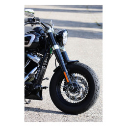 Cult-Werk, błotnik przedni Old School. Połysk czarny M8 Softail: 18-21 FLSL Slim (tylko dla modelu i rocznika)