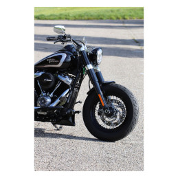 Cult-Werk, błotnik przedni Old School. Połysk czarny M8 Softail: 18-21 FLSL Slim (tylko dla modelu i rocznika)