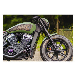 Cult-Werk, front fender "Old School". Gloss black Indian: 15-22 Scout models