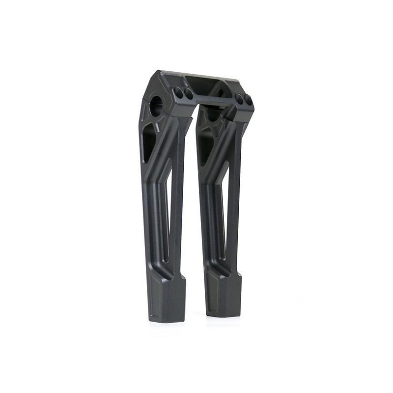 Kodlin, Fast Back risers 10" Black 2008-up Softail with OEM digital speedometer