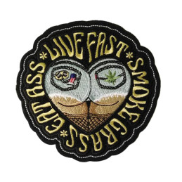 Lethal Threat Live Fast patch approximately 11 x 16 cm / 4.25 x 575 inch