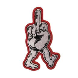 Patch Lethal Threat cu degetul mijlociu 11 x 16 cm