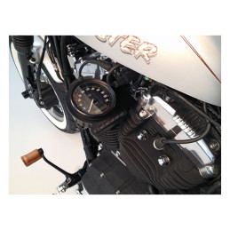 Cult-Werk, speedo bracket XL1200X. Black 10-22 XL1200X Sportster Forty-Eight (NU)