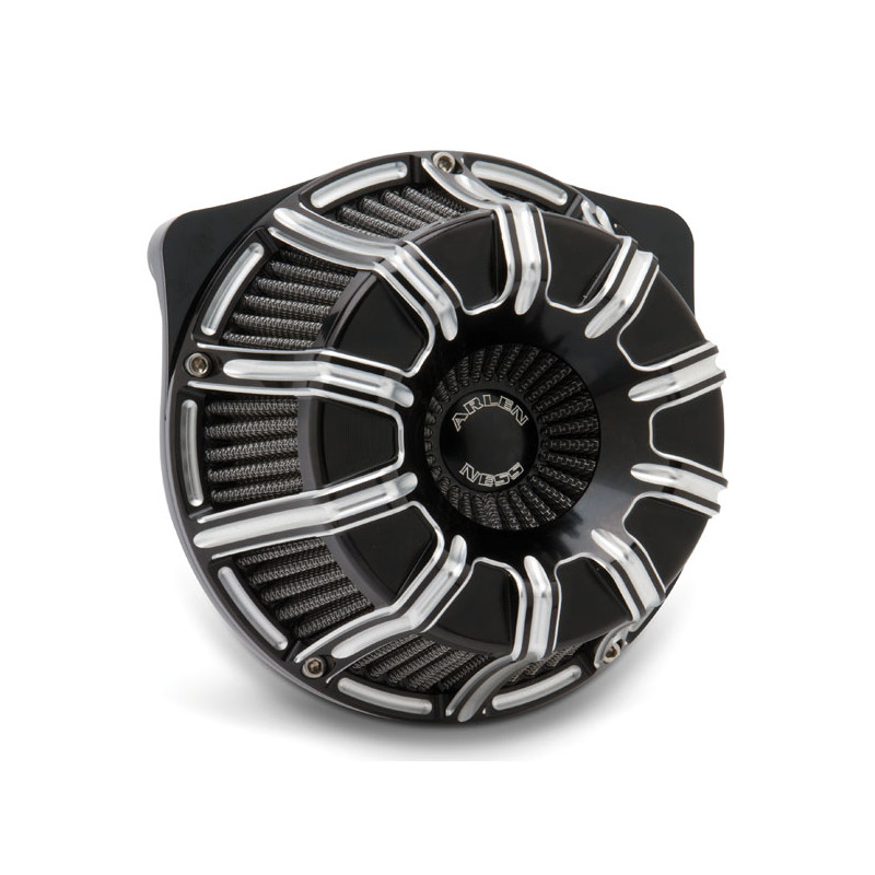 Arlen Ness, zestaw filtrów powietrza odwróconych 10-Gauge. Czarny CC 16-17 Softail 11-17 CVO Softail 2017 FXDLS 08-16 Touring Tr