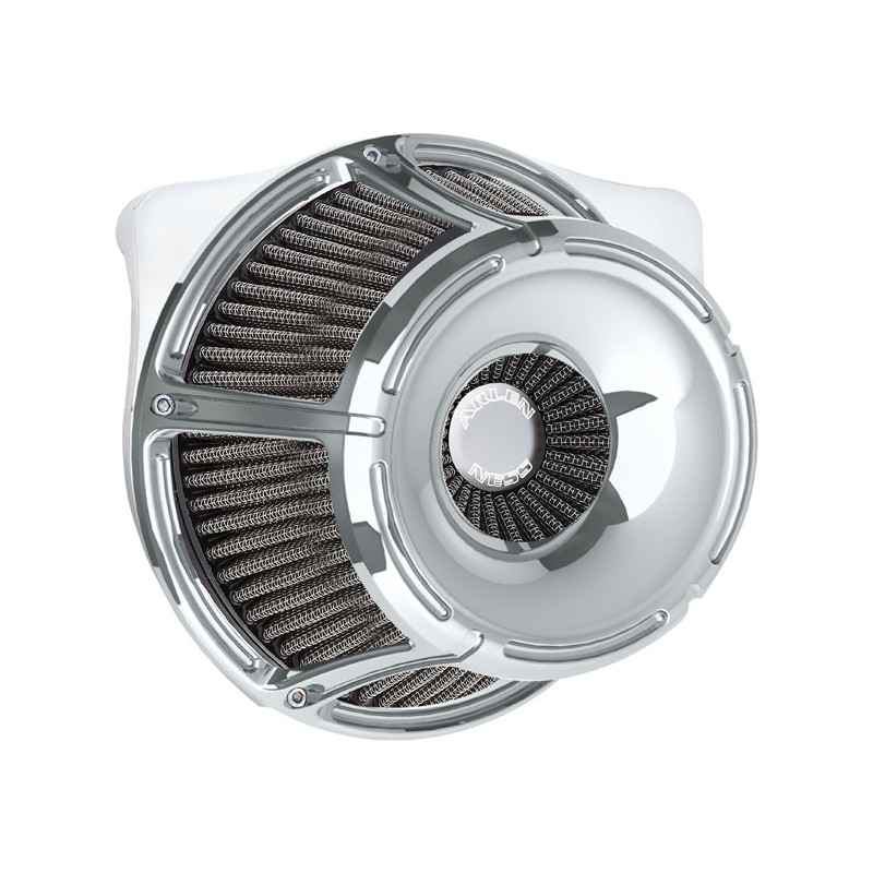 Arlen Ness, inverted air cleaner kit Slot Track. Chrome 16-17 Softail 11-17 CVO Softail 2017 FXDLS 08-16 Touring Trike. (e-throt