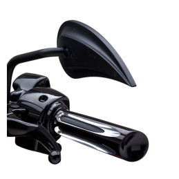 Arlen Ness billet deep cut comfort grips black 08-23 H-D with e-throttle (excl. 2023 FLHXSE 18-21 FLTRXSE Pan America RA & Sport