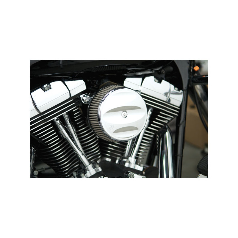 Arlen Ness, Stage 1 Billet Sucker air cleaner kit. Chrome 01-15 Softail 04-17 Dyna (excl. 2017 FXDLS) 02-07 FLT/Touring (NU)