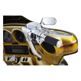 Chromowane uchwyty Arlen Ness Fusion Billet gładkie 74-21 H-D z pojedynczą lub podwójną linką przepustnicy (z wyłączeniem modelu