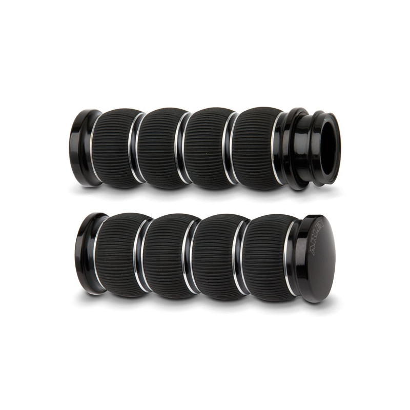Arlen Ness Fusion billet ring leader grips black 08-23 H-D with e-throttle (excl. 2023 FLHXSE 18-23 FLTRXSE Pan America RA & Spo
