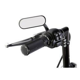 Arlen Ness Fusion billet slot track grips black 74-21 H-D with single or dual throttle cables (excl. Street)