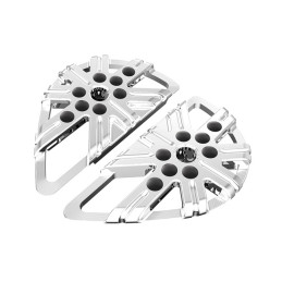 Arlen Ness, 10-Gauge passenger floorboards. Chrome 86-24 FLT/Touring 86-24 FL Softail (excl. FXB/S  FXDRS) 06-17(NU)Dyna. (With 