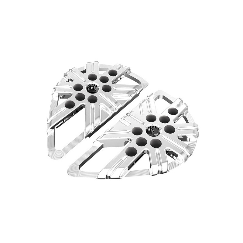 Arlen Ness, 10-Gauge passenger floorboards. Chrome 86-24 FLT/Touring 86-24 FL Softail (excl. FXB/S  FXDRS) 06-17(NU)Dyna. (With 