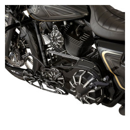 Arlen Ness, 10-Gauge rider floorboards. Black CC 86-17(NU)FL Softail 12-16(NU)Dyna FLD Switchback 83-24 Touring 09-24 Trikes