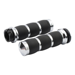 Empuñaduras Avon Velvet cromo 08-23 H-D e-throttle
