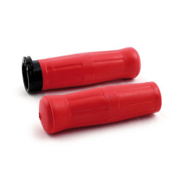 Avon Old School grips coke bottle look, red 96-22 H-D with dual throttle cables (excl. Street) (NU)