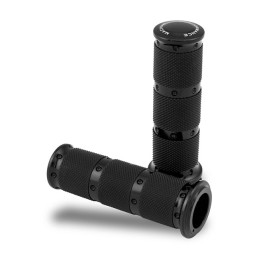 PM XLS GRIPS BLACK 74-22 H-D with single or dual throttle cables (excl. Street) (NU)