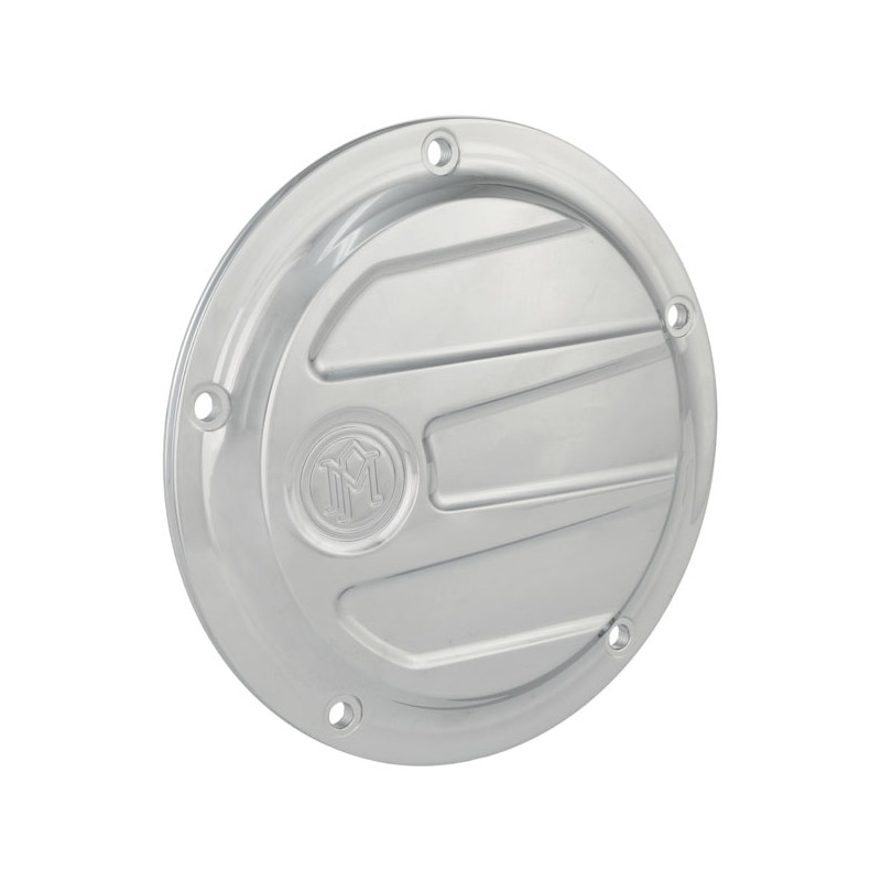 PM Scallop derby cover chrome 99-17 Dyna 99-18 Softail (excl. 2018 FLSB) 99-15 Touring Trike (excl. 2015 FLHTCUL FLHTKL). (5-hol