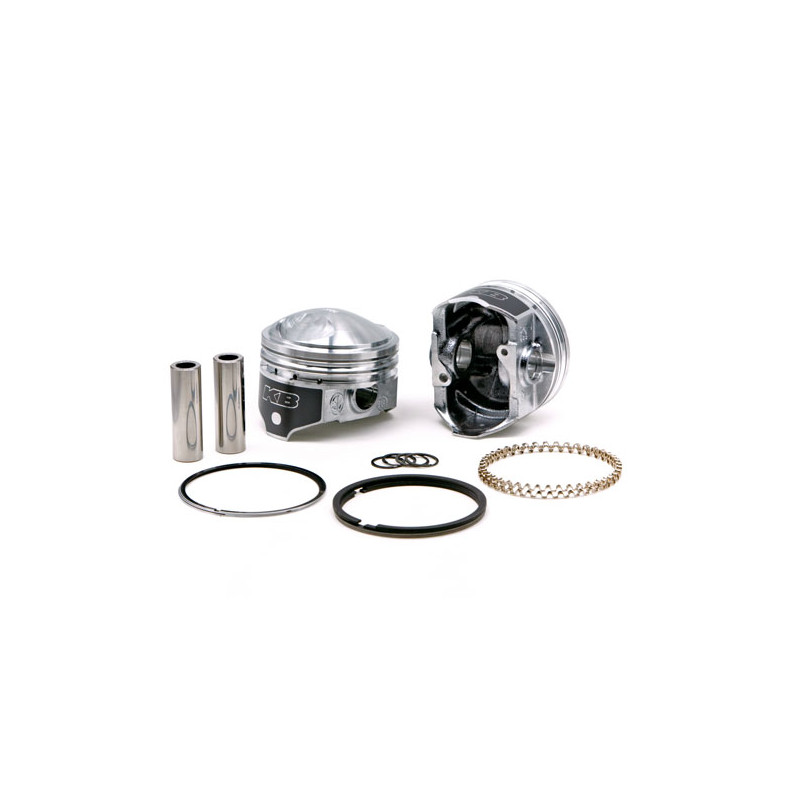 KB Performance, 3-5/8" big bore piston kit. +.040" 48-84 B.T. with 3-5/8 big bore cylinders and strokes from 4-1/4" to 4-3/4" (8