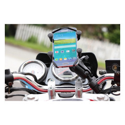 Uchwyt na telefon RAM Mounts X-Grip do montażu na bazie Torque do relingu. Mały uchwyt na telefon dla kierownic o średnicy od 3/