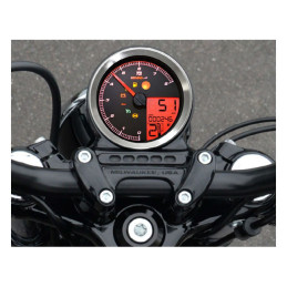 KOSO, HD-01-04 95mm speedometer / tachometer. Silver 04-11 Dyna 04-13 XL(NU)