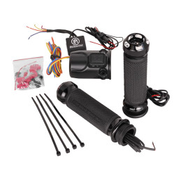 PM, Grzane manetki Apex. Czarny w kontraście 15-21 FLTRX CVO (elektroniczny przepustnica), wykluczając inne modele H-D (tylko dl