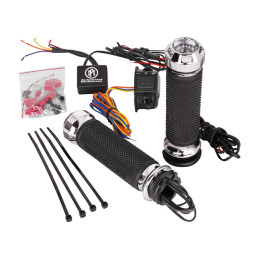 PM, Apex heated grips. Chrome 96-22 H-D with dual throttle cables (excl. Street) (NU)