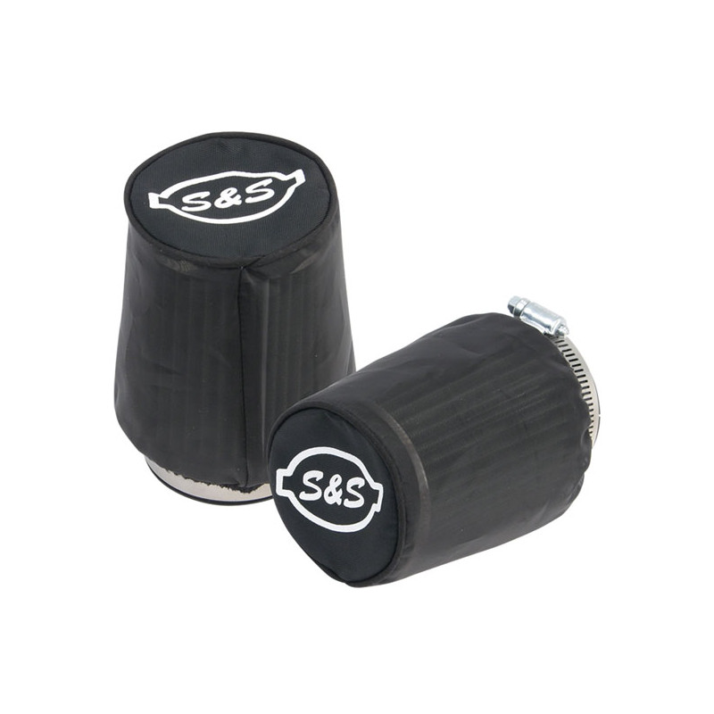 S&S, rain socks / Pre-filters. Black (2-pk) Fits S&S EFI single bore and tuned (dual bore) intake runners